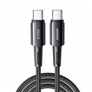 Кабель Essager USB Type-C до USB Type-C 240W PD (48V/5A) швидка зарядка, 1 м, Чорний